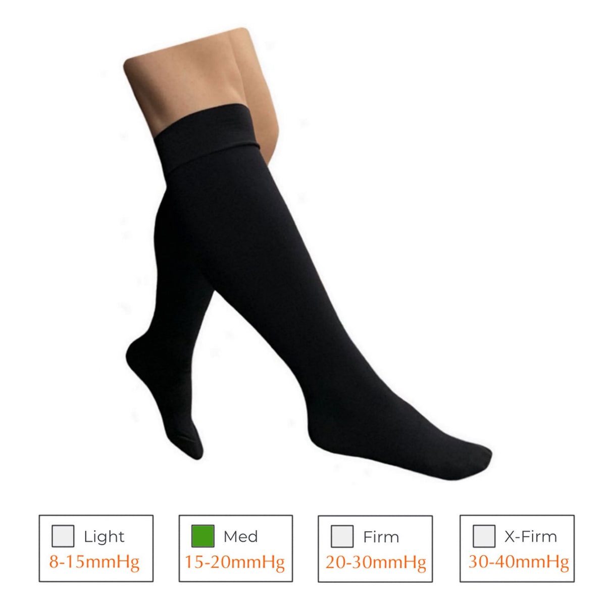  Runee 15-20 mmHg Medical Open Toe Compression Sock Knee High Hosiery  Stocking for Swelling, Varicose Vein, Edema (Beige, L/XL) : Health &  Household