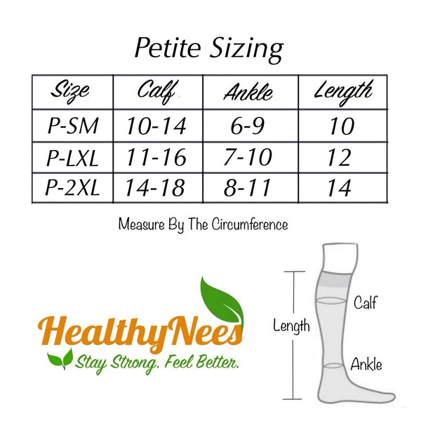 Petite Open Toe 20-30 mmHg Compression Leg Calf Zipper Socks 2 Pairs