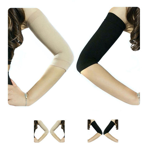 8-15 mmHg Light Compression Slimming Arm Tone Shaper Support Sleeve - 2 Pairs