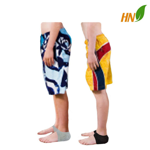 Kid’s 2 Pairs Combo Set Foot Heel Arch Pain Pressure Neoprene Gel Silicone Cushioning Sleeve