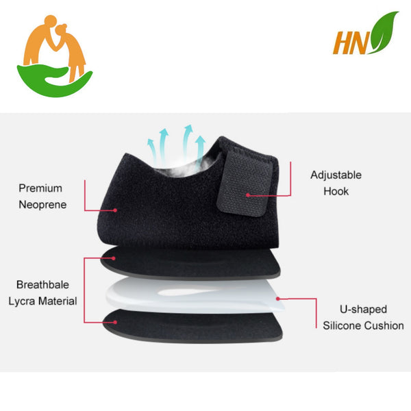 Seniors Care Foot Heel Silicone Cushion Shock Absorbing Pain Ankle Walking Relief 1 Pair