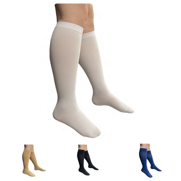 Seniors Care Sheer 20-30 mmHg Compression Calf Legs Circulation Swelling Closed Toe Traditional Socks