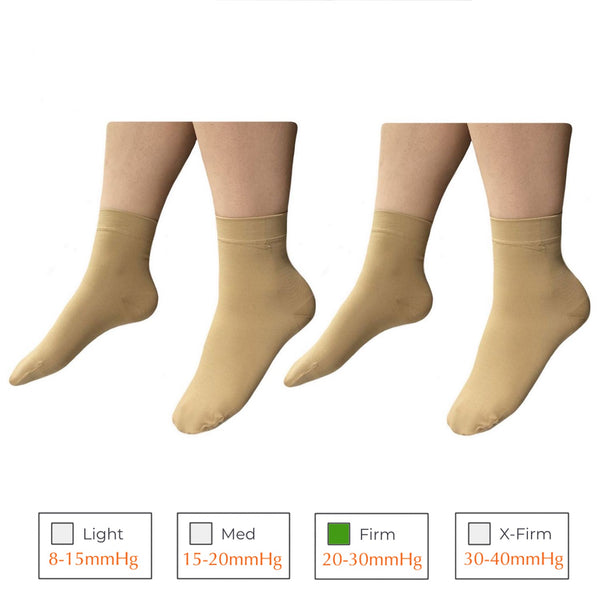 Closed Toe Ankle 20-30 mmHg Firm Compression Wide Foot Leg Swelling Sock Sleeves