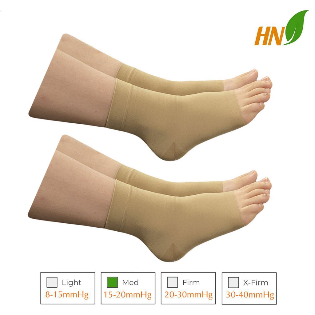 Compression Long Toe Ankle 15-20 mmHg Med Compression Leg Foot Swelling Wide Open Toe Sleev ...
