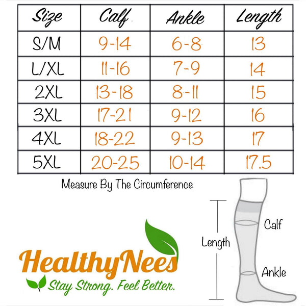 Closed Toe Grey 15-20 or 20-30 mmHg Firm Compression Leg Zipper Socks - 2 Pairs